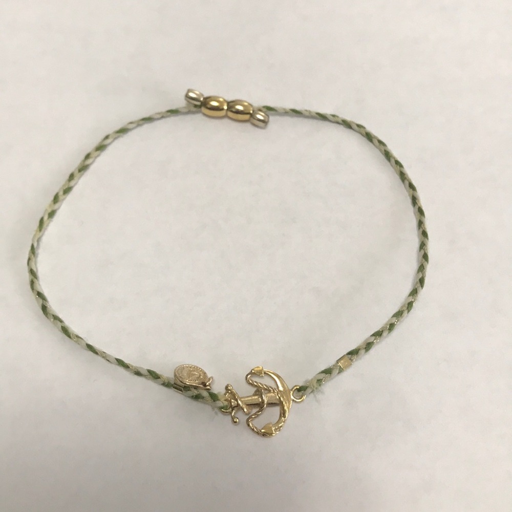 Alex and Ani Anchor pull cord bracelet.